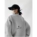 Women's Long Sleeve Crewneck Sweatshirt – Fall & Winter Fleece-Lined Oversized Casual Pullover, Loose Fit Letter Print Hoodie Alternative_ecoleips.com