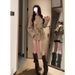 French-style Khaki Mid-length Trench Spring, Slimming And Elegant Casual Coat For Petite Figures_ecoleips.com