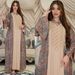 Modest Abaya Dress Stylish Muslim Ethnic Print Abaya With Contrast Color & Rhinestone Embellishments – Trendy Long Dress For Women, Perfect For Eid_ecoleips.com