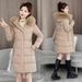 Elegant Winter Coat With Drawstring Waist, Hooded Long Padded Jacket For Women – Slim Fit, Plus Size, Warm & Stylish_ecoleips.com