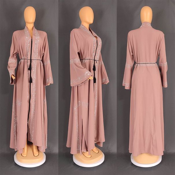 European And American Plus-size Cardigan Robe, Bell-sleeve Dress, Exotic Style Loose Long Cover-up 8840_ecoleips.com