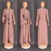 Cardigan Arab Robe European And American Cross-Border Plus Size Women's Bell Sleeve Long Dress 8840_ecoleips.com