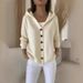 Women's Clothing Cozy Hooded Knit Cardigan Women's Oversized Loungewear Sweater Coat For Autumn Winter_ecoleips.com
