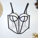 Women's Clothing Fishbone Sexy Mesh Tube Top Backless Design Sense Line Contrast Color Waist Sexy Top_ecoleips.com