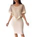 Women's sexy elegant slim waist sequin dress_ecoleips.com