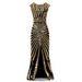 Women's Clothing Sequined Fishtail Hem Long Slim Dress For Evening Party, Annual Meeting, High End Banquet Cocktail Dress_ecoleips.com