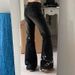 Women's Sexy Washed Black Denim Jeans Low Rise Flared Cowboy Style Floral Embroidery American Street Western Trend_ecoleips.com