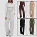 Women's Long-Sleeve Casual Suit Set – Premium 210g Polyester-Spandex, Wrinkle-Free & Comfort-Fit (Navy/Pink/Black/Khaki/Beige/More)_ecoleips.com