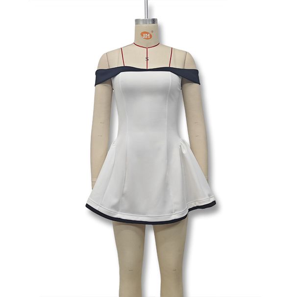 Women's Clothing Women's Strapless Short Dress Slim Fit One Neck Fashionable Sexy European American Style Autumn Winter_ecoleips.com