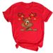 New European American Style Women's T-shirt With Christmas Tree And Santa Claus Motifs, Plus-size Trendy Short-sleeve_ecoleips.com
