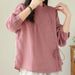 This Autumn's New Collection Features Cotton-Linen Long-Sleeved T-Shirts With A Literary, Retro Aesthetic That Exude Sop_ecoleips.com