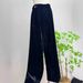 Purple Velvet Wide-leg Pants For Women, New Spring And Autumn High-waisted Versatile Slim-fit Casual Pants, Simple Long_ecoleips.com