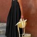 Women's Clothing New Fashion Temperament Solid Color Loose Pleated Dress_ecoleips.com