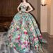 Monet Garden Travel Photography Princess 2026 New Strapless Court Style Colorful Tulle Wedding Evening Gown Puffy Dress_ecoleips.com