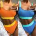 Women's High Waist Bikini Set - Conservative European & American Style (Cake Color, Split Design, Summer Sports Swimwear)_ecoleips.com