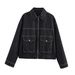 Women's Distressed Denim Jacket With Patchwork Details - Trendy Streetwear Coat For Casual & Chic Outfits (XS/S/M/L)_ecoleips.com