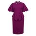 Women's Clothing Ruffle Dress Party Elegant Style Hide Meat Two Piece Hip Skirt Dress_ecoleips.com