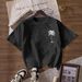Women's Oversized Cotton T-Shirt Soft Breathable Casual Minimalist Print Daily Wear Top_ecoleips.com
