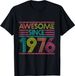 49th Birthday Gifts For Men Women 49 Years Old Vintage 1976 T-Shirt Graphic Custom Printed Short Sleeve Shirts Men Clothing_ecoleips.com