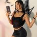 European And American Cross-border 2026 New Sexy Hot Girl Spider Web Mesh See-through Slim Sleeveless Tank Top For Women_ecoleips.com