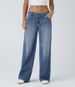 Women's High Waist Straight Leg Jeans – Stretch Denim, Classic Fit, Comfortable & Flattering (XS-XXXL, Dark Blue/Blue/Light Blue/White/Black)_ecoleips.com
