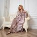 Muslim Women's Robe Embroidered Cloth Printed Diamond Studded Long Skirt Dress Abayas_ecoleips.com