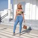 Fashion Black High Elastic Small Feet Large Size Hip Lift Women's Jeans Spot_ecoleips.com