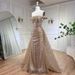 Women's Clothing One Shoulder Fishtail Long Skirt Light Luxury Temperament Host Beaded Sequin Dress_ecoleips.com