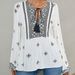 Women's Clothing Women's Retro Ethnic Style Shirt Top Half Open Collar Tie Waist Loose Lantern Sleeve Fashionable Casual Outfit_ecoleips.com