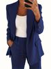 2025s 2025 New Spring And Autumn Fashion Collar, High End, Slimming Style, Suit Coat, Pants Set, Women's_ecoleips.com
