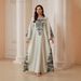 Women's Long Robe Beaded Print round Neck Abaya Style Hot Rhinestone SW2604ins Muslim Fashion Clothing_ecoleips.com