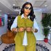 Women's Three Piece Suit Jacket Set with White Shirt And Straight Leg Trousers Color Block Versatile Summer Arrival for Workplace And Casual Wear_ecoleips.com