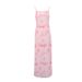 AD182 Spring/Summer Watercolor Print Strapless Cross-Border Elegant Slit Fresh Sweet Mesh Sleeveless Dress_ecoleips.com