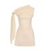 AD168 Fashionable Spring Sexy Style Private Wear For Ladies, Polyester One-Shoulder Asymmetrical Neck Ruffle Dress_ecoleips.com