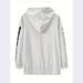 Women's Letter Print Hoodie And Jogger Set - Casual Fleece-Lined Sweatsuit With Long Sleeve, Relaxed Fit For Fall/Winter Gym Lounge (White, S-Xxl)_ecoleips.com