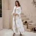 New Muslim Women's Evening Dress Flower Hot Stamping Robe_ecoleips.com