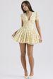 Women's French Sweet Floral Puff Sleeve Dress Summer Ballet Dopamine Waist Cinching A-Line Skirt Hot Girl Outfit_ecoleips.com