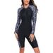 Aria Basics 2024 European And American Cross-border Foreign Trade Long-sleeve Zippered One-piece Sun-protective Swimsuit For Women,_ecoleips.com