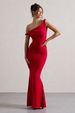 Women's One Shoulder Mermaid Maxi Dress Sleeveless Bodycon Floor-Length Evening Gown For Prom Cocktail Party Wedding Formal Occasions_ecoleips.com
