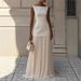 Elegant Patchwork Pleated Skirt Sets Women Sleeveless Crew Neck Top & Loose Skirt Female 2025 Ladies Evening Party 2 Piece Set_ecoleips.com