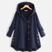 "Oversized Hooded Jacket – Asymmetrical Single-Breasted Coat In Solid Colors, Lightweight Rayon For Spring & Fall"_ecoleips.com