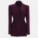Cross-Border Slim Fit Women's 2025 Spring V-Neck Waist-Cinching Slimming High-End Ins Commuter Blazer Jacket For Women_ecoleips.com