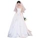 Women's Clothing Light Wedding Dress Tube Top Satin High Grade Bride White Dress Engagement Reception Tail Out Of The Dress For Women_ecoleips.com