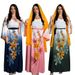 Modest Abaya Dress Elegant Embroidered Abaya Dress – Stylish Long Sleeve Muslim Dress With Rhinestone Details & Floral Print_ecoleips.com
