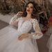 Women's Clothing Summer Long Tail Sexy Tulle One Shoulder Bubble Long Sleeve Wedding Dress_ecoleips.com