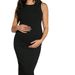 Women's Clothing Back Slit Sleeveless Hip Wrapped Midi Skirt Slim Fit Knitted Slimming Dress Sleeveless_ecoleips.com