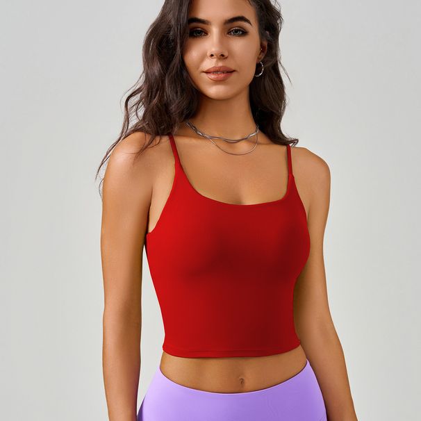 Women's Clothing Suspender Fitness Vest One Piece Shockproof Gathering Antibacterial U Shaped Beautiful Back Sports Underwear For Women_ecoleips.com