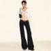 Women's Clothing Low Waist Wide Leg Flared Pants Slim All Match Flared Pants Trend_ecoleips.com