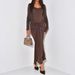 DiYun European And American Elegant Evening High-End Long Dress Women's Clothing 2025 Winter_ecoleips.com