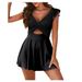 Women's One Piece Swimsuit Ruffled Cross Skirt Style Backless 26 Years European And American Cross Border Foreign Trade Swimwear_ecoleips.com